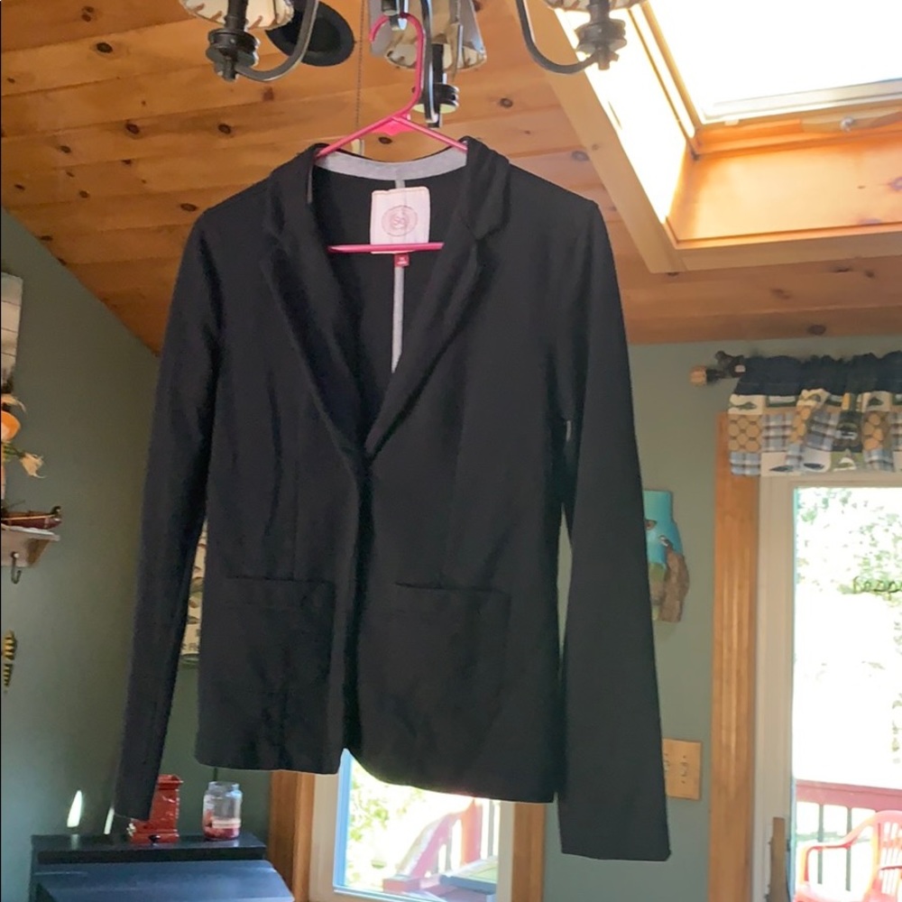 Black cotton blazer